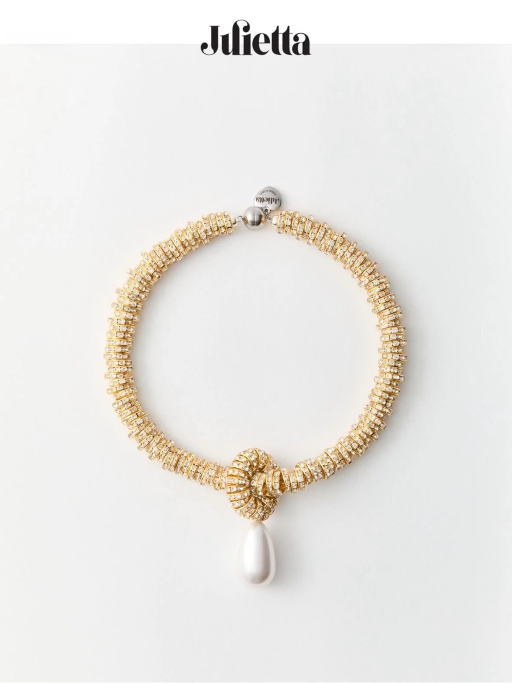 NEW Julietta Pearl Drop Necklace in Gold